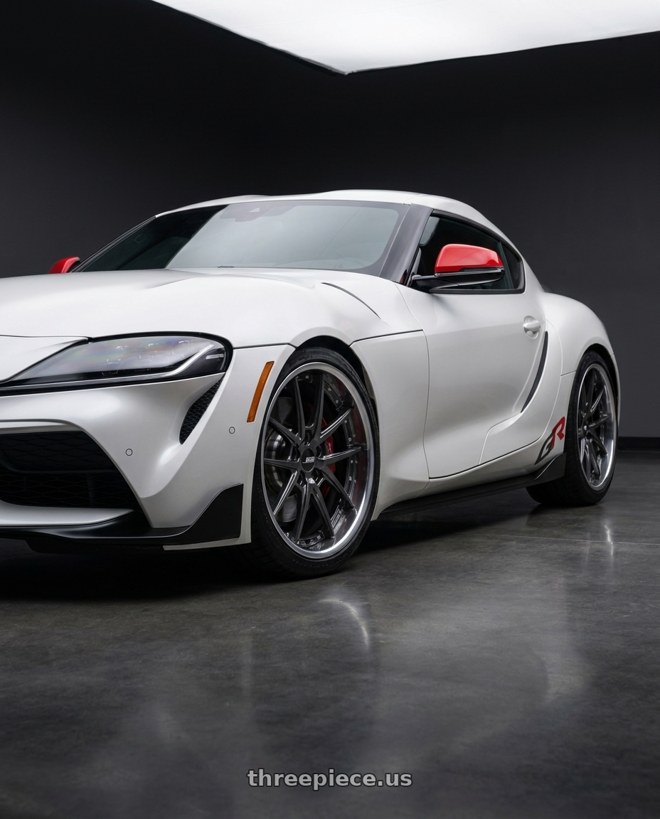 2026 toyota GR supra final with Ssr Reiner Type 10R 5x112 19X9.5 38 Super Low Disk Prism Dark Gunmetal wheels
