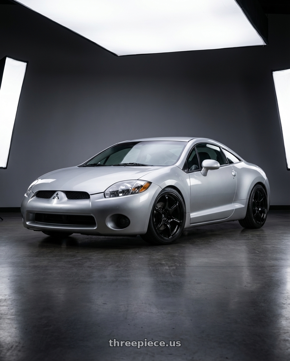 2010 Mitsubishi Eclipse with Advan RGIII 5x114.3 18x8.0+37 Gloss Black wheels