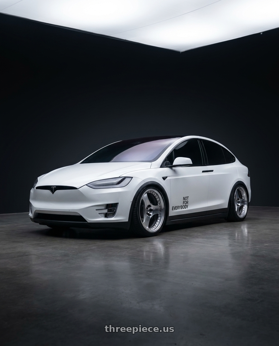 Tesla Model X 2024 with Advan Racing ONI2 PROGRESSIVE 5x114.3 20x10.0 +42 MACHINING & DIAMOND CUT wheels