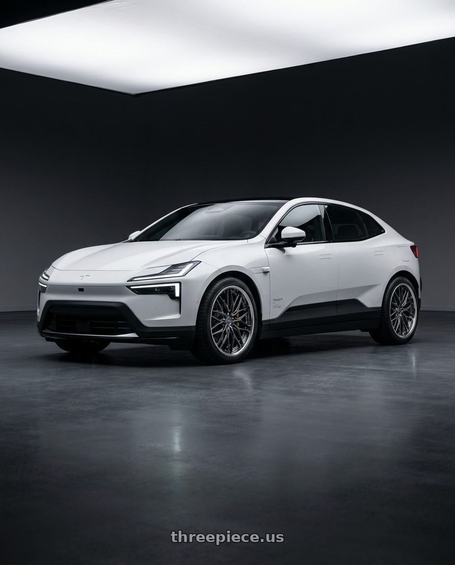 2026 Polestar 2026 with Work Schwert Quell 5x108 21x9.5+45 O Disk Brilliant Silver Black wheels
