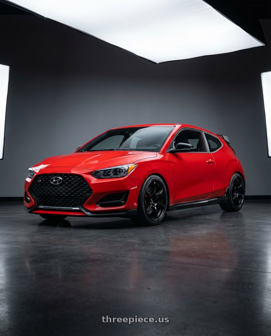 2022 Hyundai Veloster N with Advan RGIII 5x114.3 19x10.5+15 Gloss Black wheels