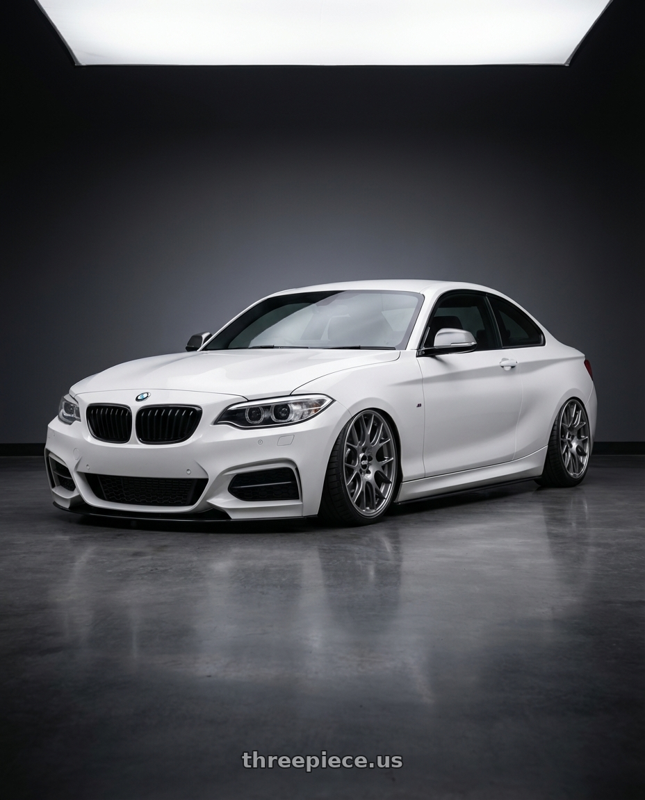 2018 BMW 2 Series F22 with BBS CH-R 5x120 19x9.5 +35 Satin Titanium Polished Rim Protector wheels