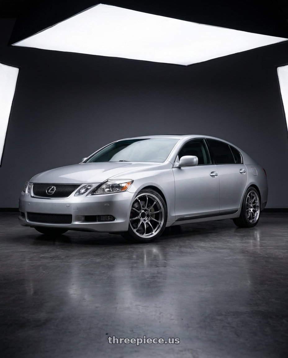 2006 lexus gs300 with Advan Racing RZ-DF2 5x120 19x8.5 +35 DIAMOND CUT & HYPER PLATINUM BLACK wheels
