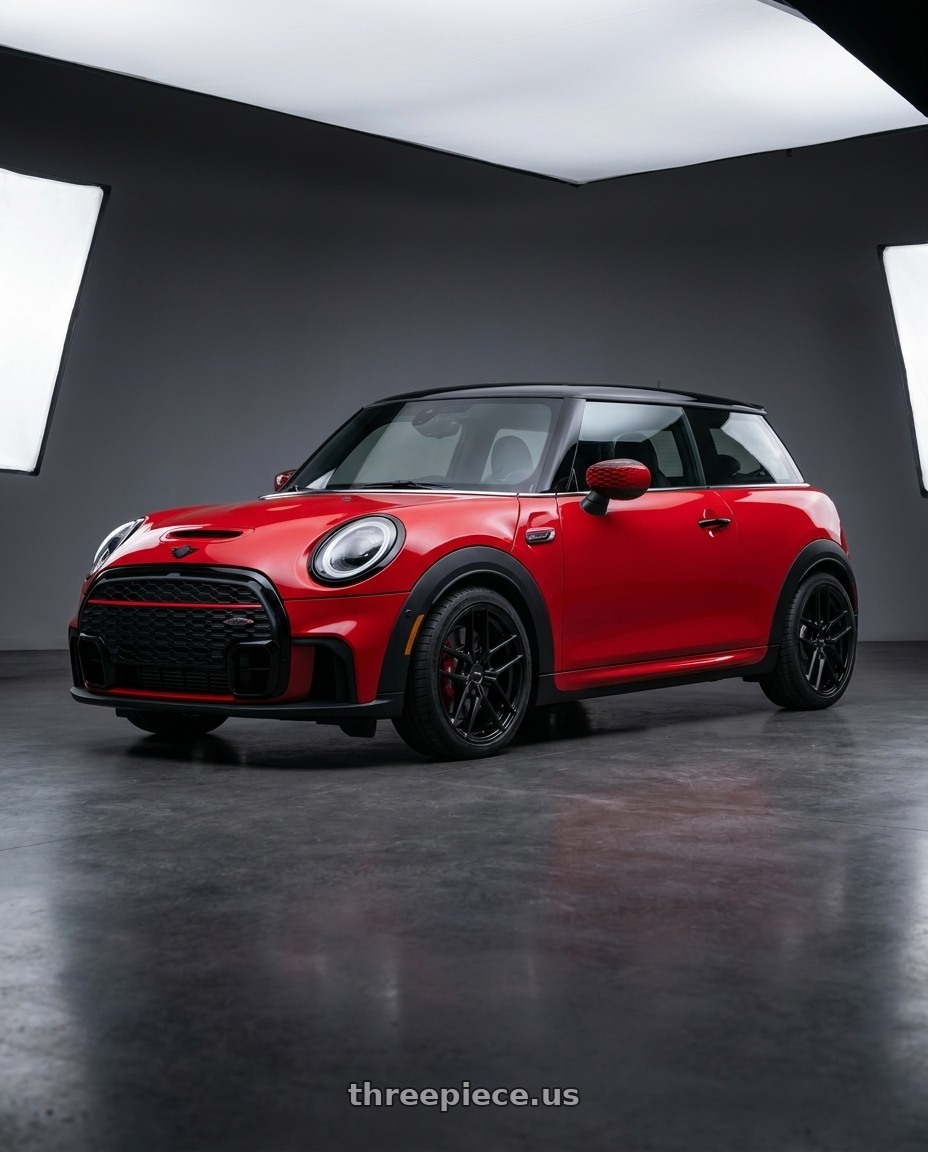 2025 mini jcw ted with Enkei TY-5 5x112 18x8+45 Black wheels