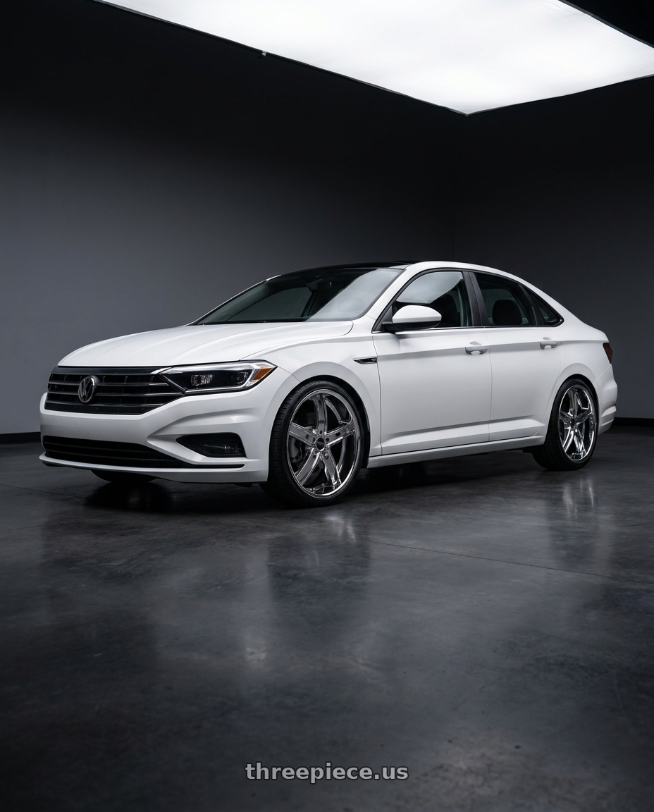 2019 Volkswagen Jetta Sel with Blade Luxury BL-402 Pizarro 5x115 24x9.5 +15 Chrome wheels