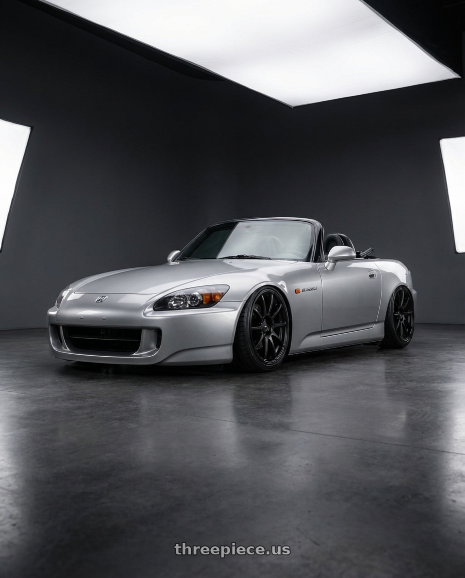 2009 Honda S2000 with Ssr Gtv02 5x114.3 18x8+35  FLAT BLACK wheels