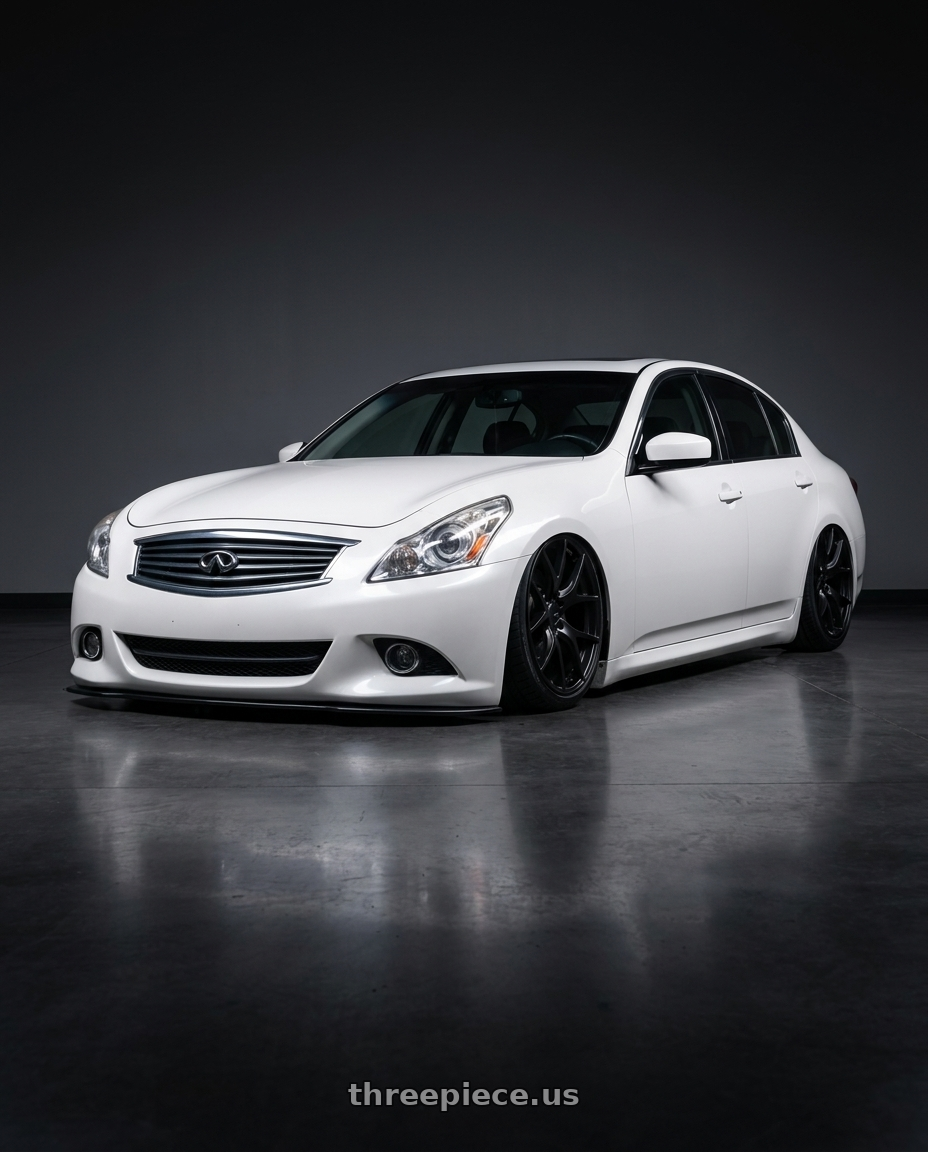 2012 Infiniti G37 with Ssr Gtv03 5x114.3 19x8.5+38  FLAT BLACK wheels