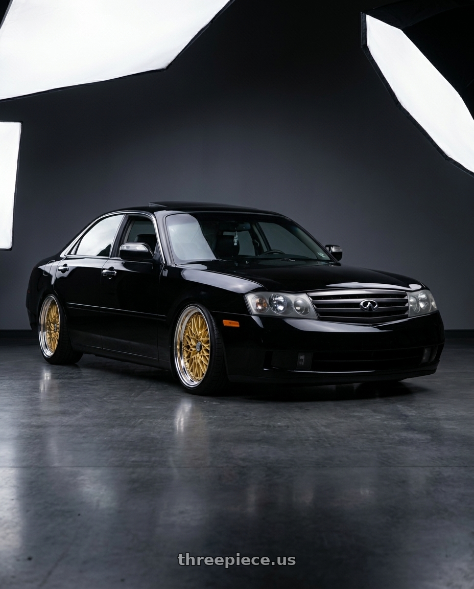 2004 Infiniti M45 with SSR Formula MESH 5x100 19X12+-7 HP Disk Fm Gold wheels