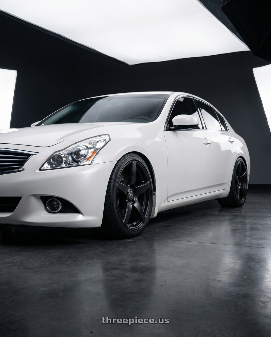 2014 Infiniti G37 Coupe with Forgestar CF5 5x114.3 19x10 +42 Satin Black wheels