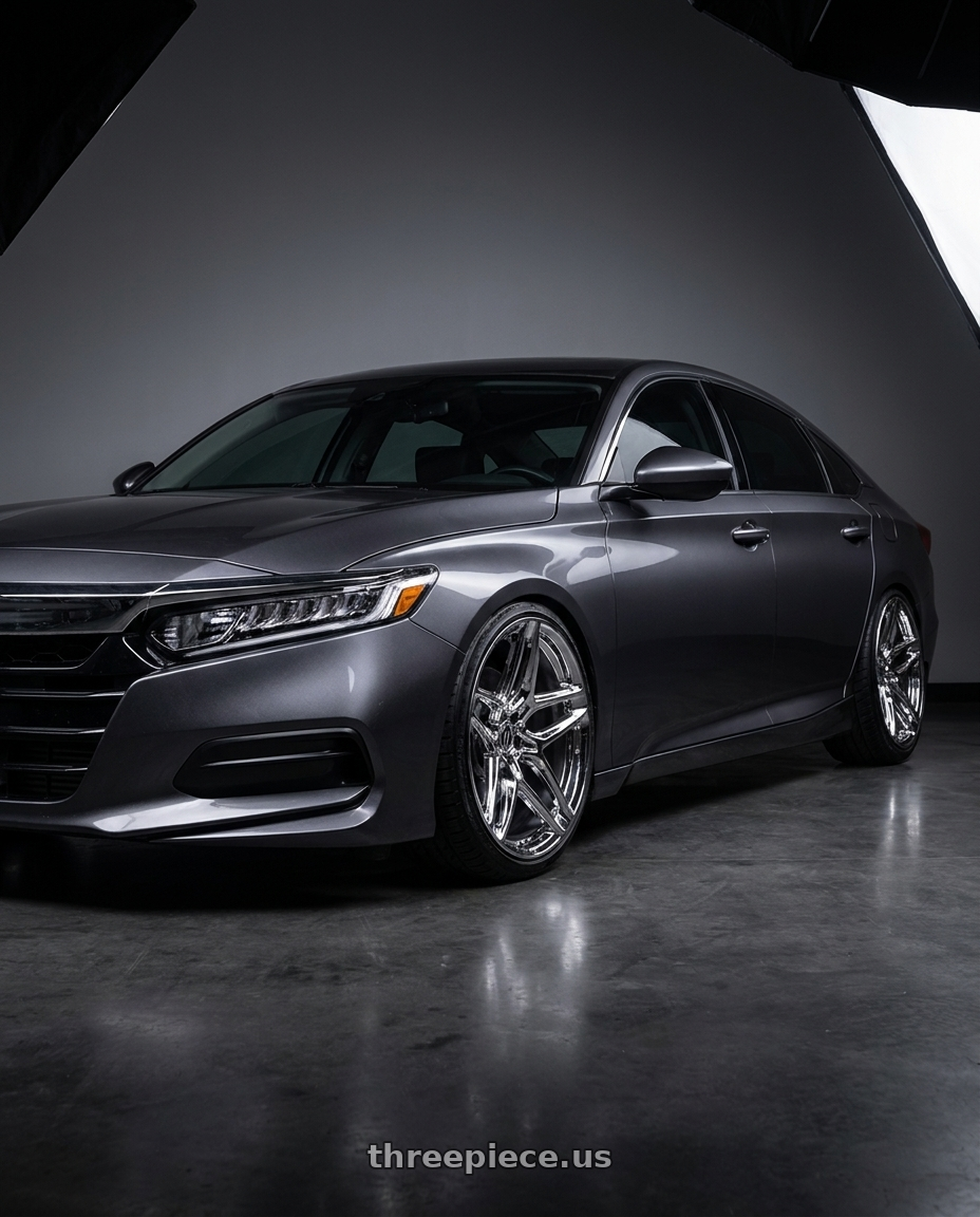 2019 honda accord lx modern with HERITAGE WHEEL EBISU MONOC 5x114.3 19x8.5 +35 CHROME wheels