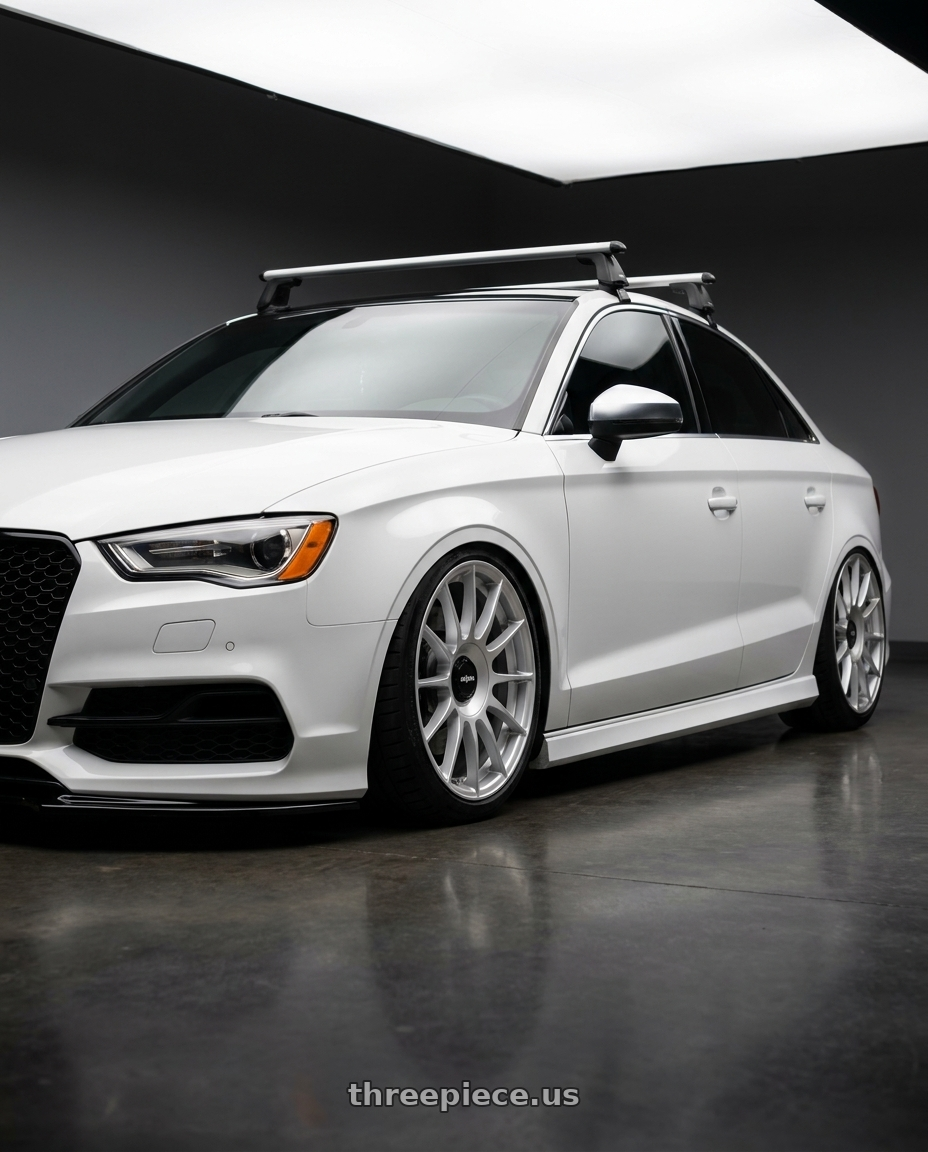 2016 audi s3 with Rotiform 1PC R170 DTM 5X112/5X120 18X8.5 +35 SILVER wheels