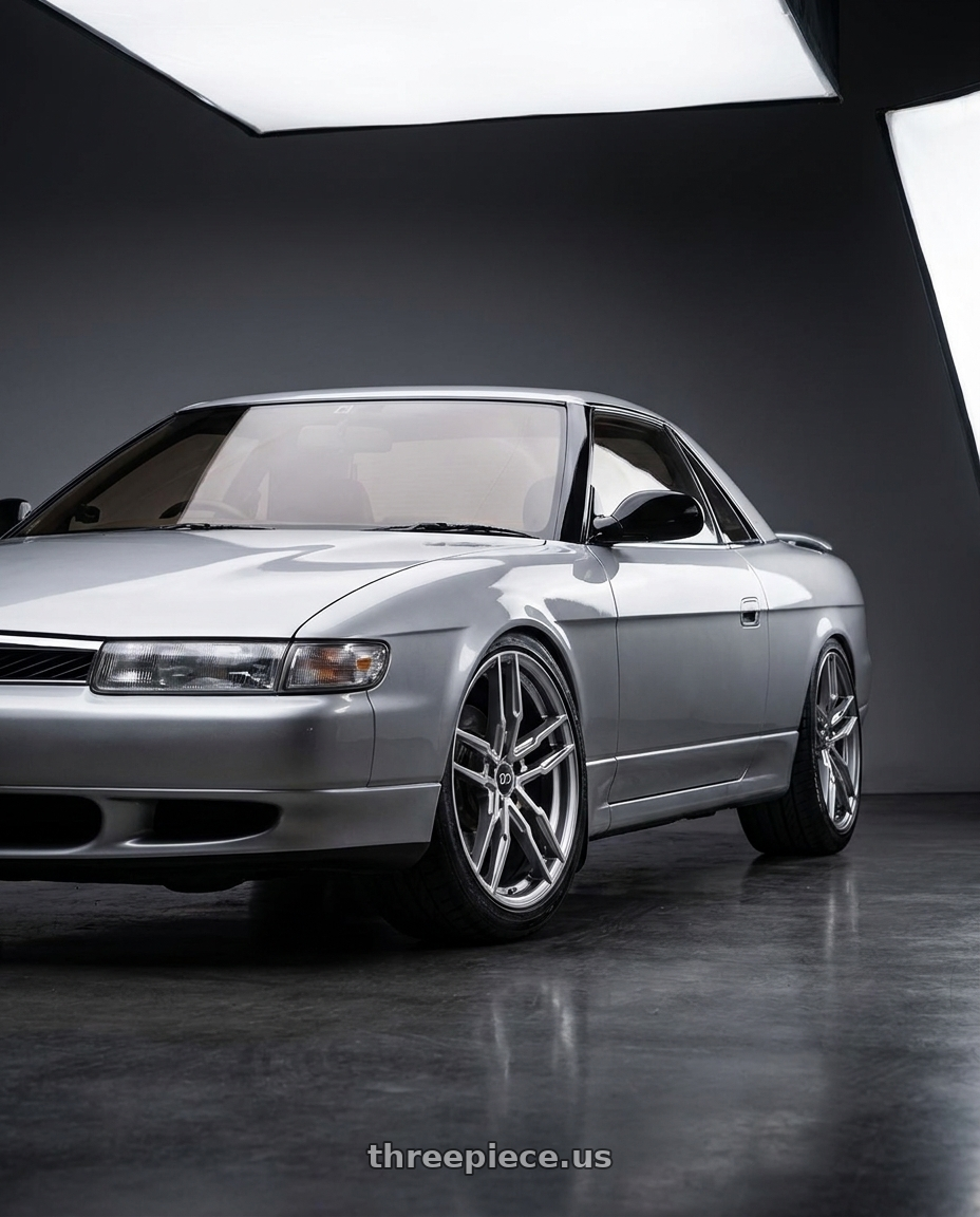 1990 eunos cosmo with Enkei SVX 5x114.3 18x8+40 Silver Machined wheels