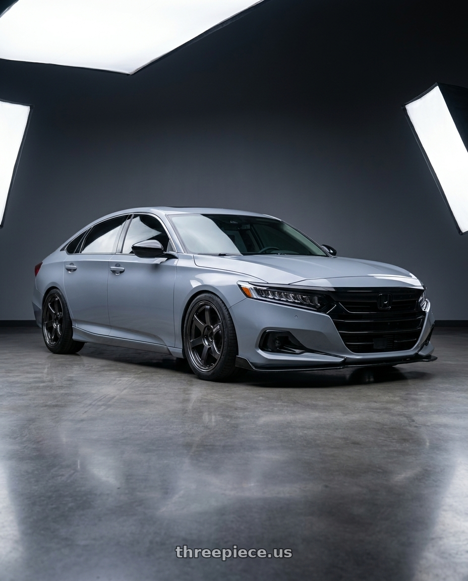 2021 honda accord with Volk Racing TE37 Saga S-Plus 5x114.3 18x7.5+48 Diamond Dark Gunmetal wheels