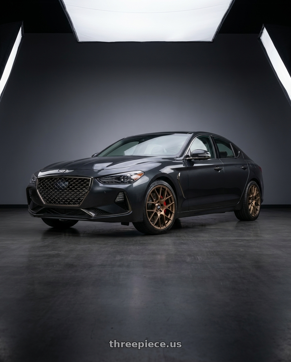 2019 Genesis G70 with Enkei Raijin 5x114.3 18x8+40 Bronze wheels