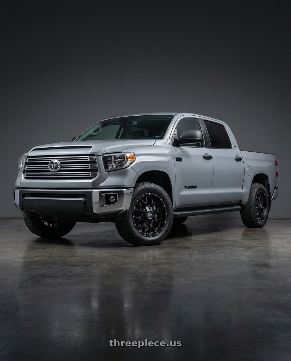 2021 Toyota Tundra 1794 Edition with Mayhem Warrior 8015 5x150/5x139.7 18x9+18 Matte Black wheels
