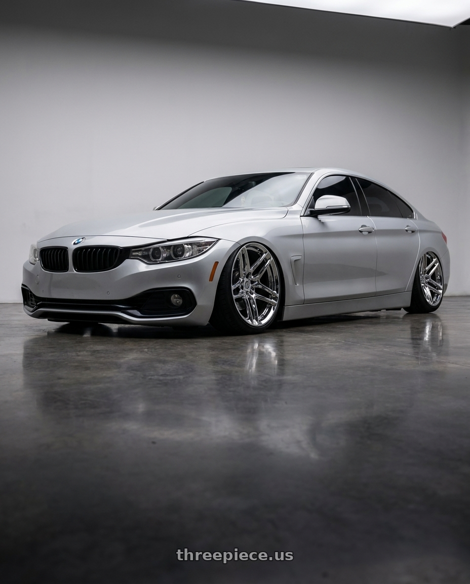 2018 bmw 430i with HERITAGE WHEEL EBISU MONOC 5x108 19x9.5 +38 CHROME wheels