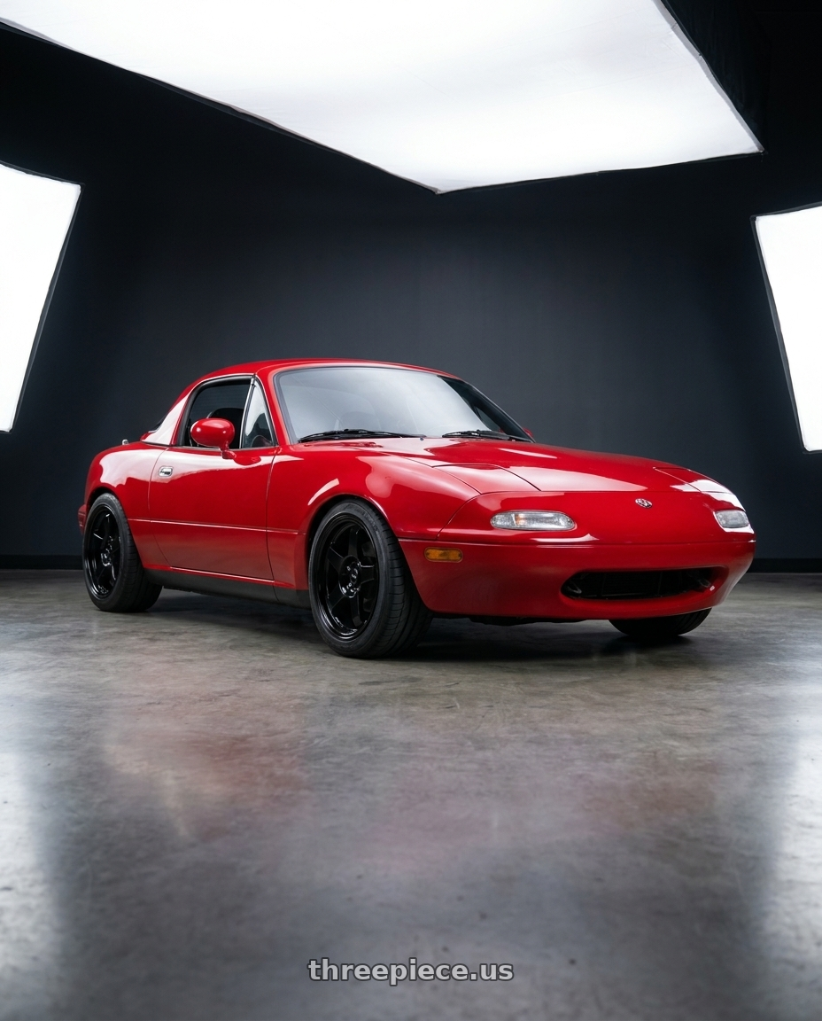 1993 Mazda Miata with Vors LT05 4x100 15x7  +40 Gloss Black wheels