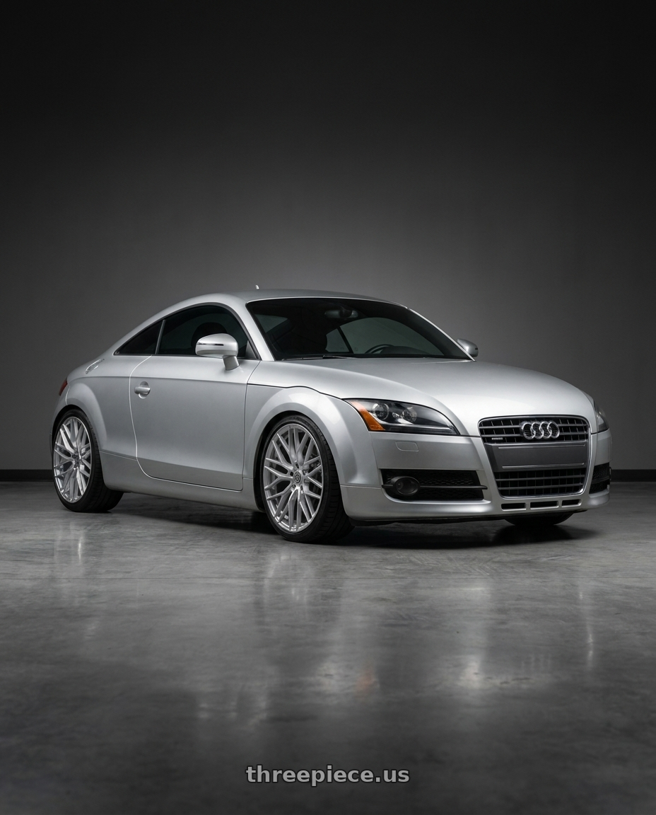 2008 Audi TT MK2 with TIS Motorsports 505S 5X112 19x8.5 +35 Gloss Silver wheels