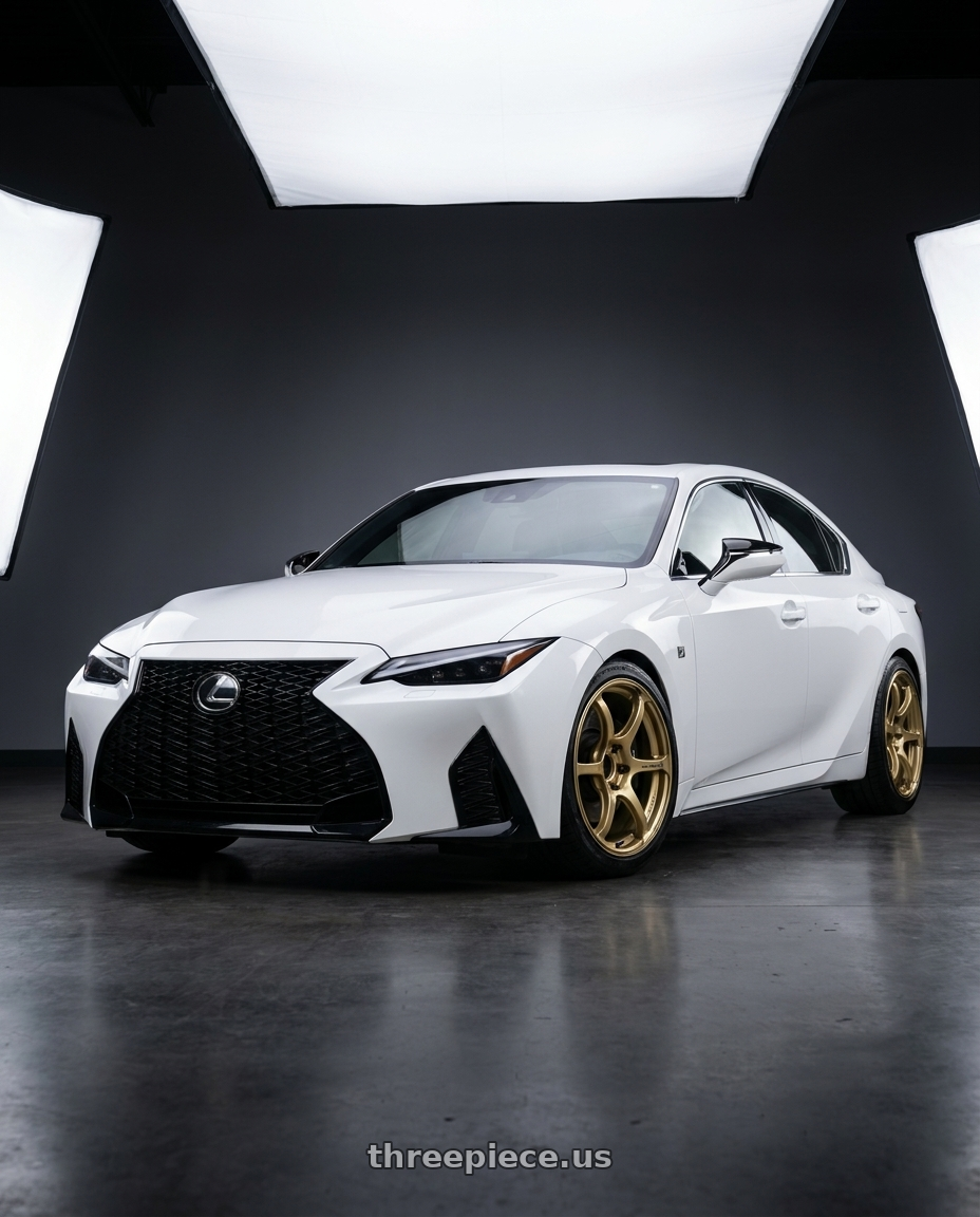 2018 Lexus IS 350 F Sport with Advan RGIII 5x114.3 19x10.5+25 Gold wheels
