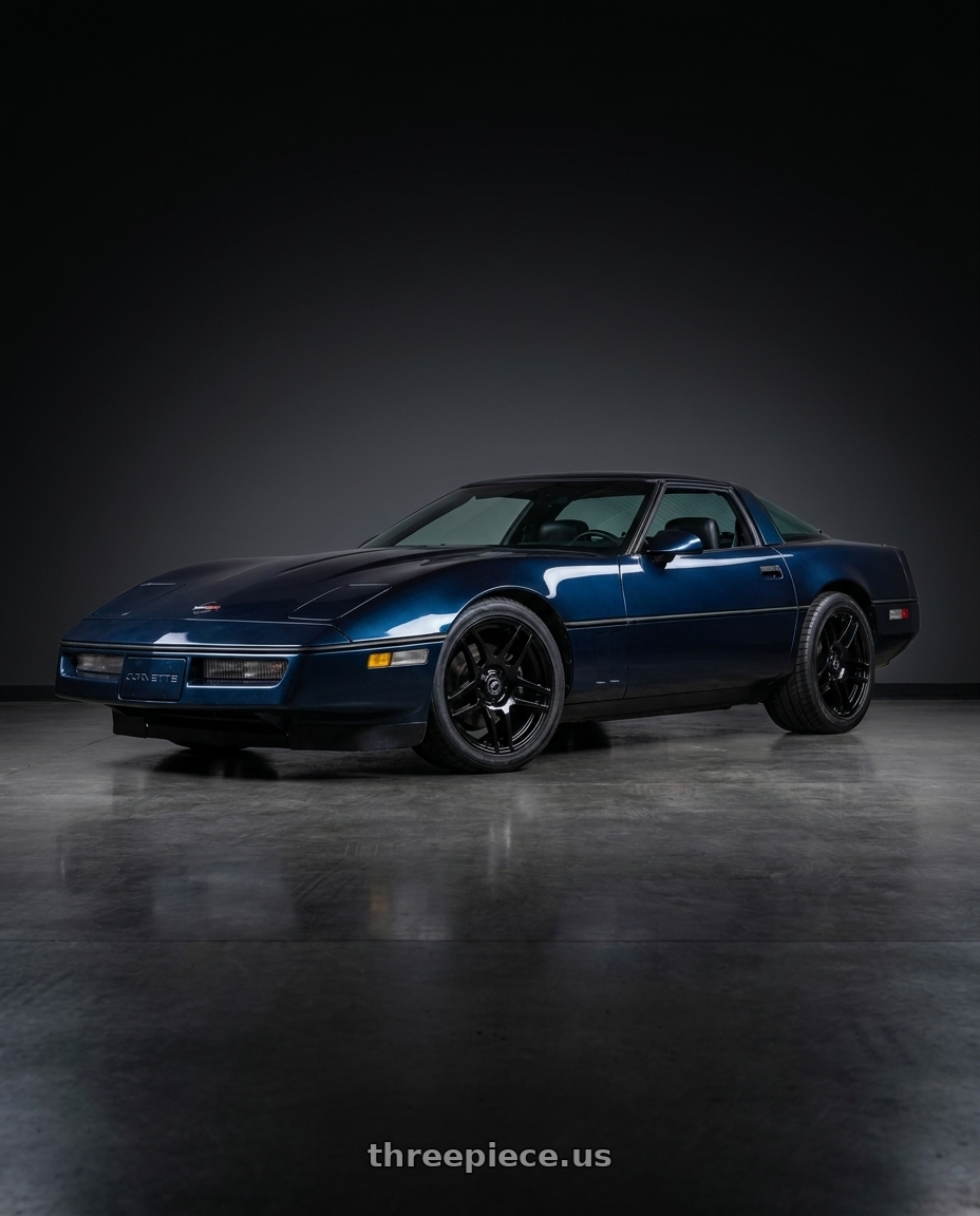 1989 Chevrolet Corvette with Forgestar F14 5x120.65 18x9.5 +50 Gloss Black wheels