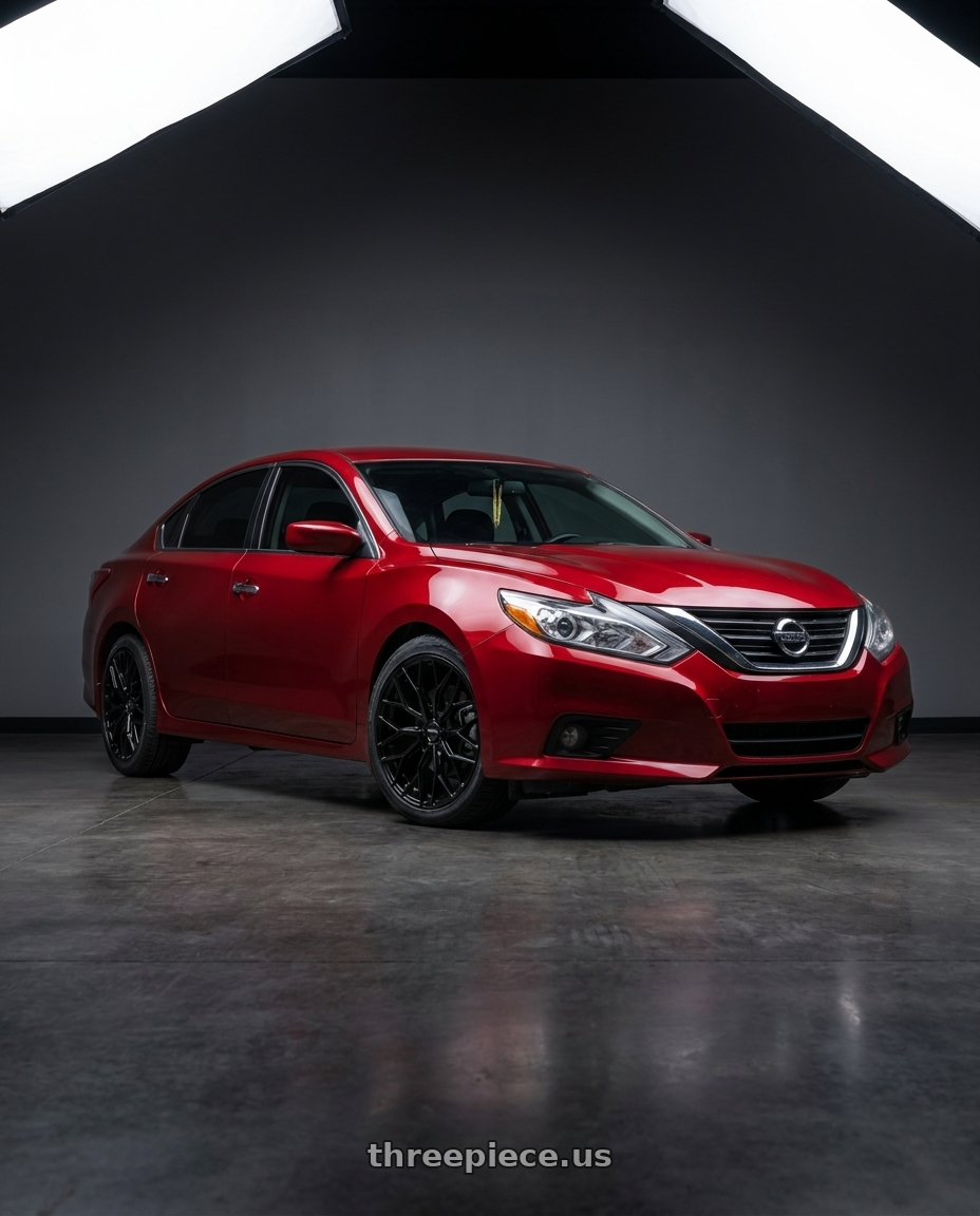 2017 Nissan Altima sv with F1R FS3 5x114 19x8.5 +35 Gloss Black wheels