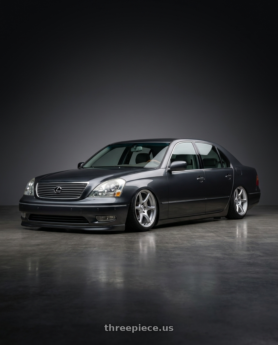 2001 Ls 430 with Kansei K11S Tandem 5x114.3 18x9 35 Hyper Silver wheels