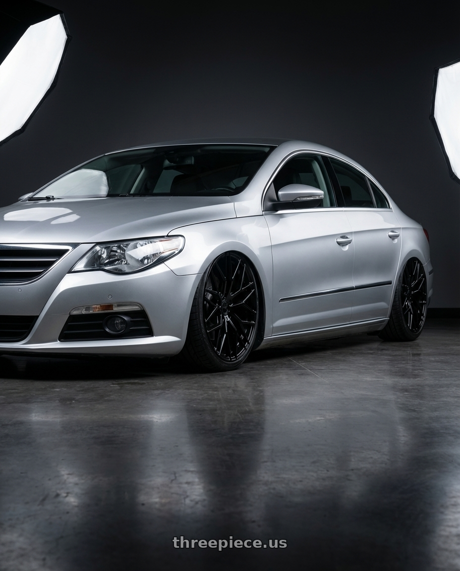 2015 Volkswagen CC with Avant Garde Wheels M520R 5X112 19x8.5 +35 Gloss Black wheels