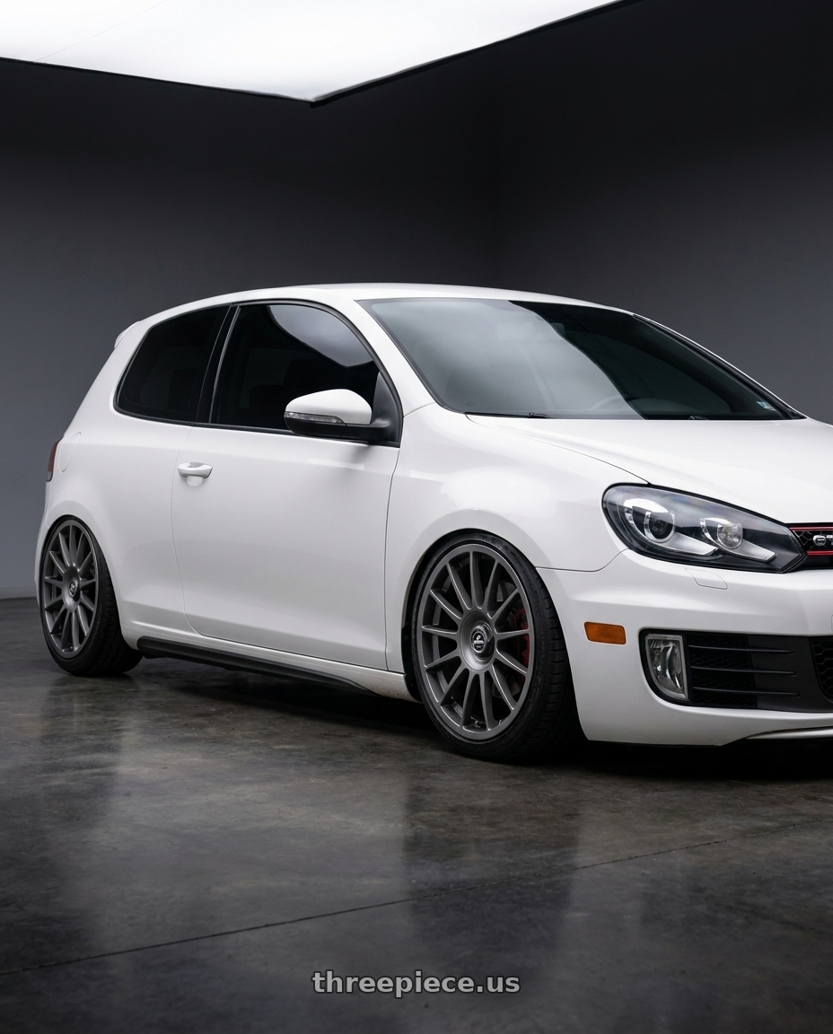 2012 VW GTI with fifteen52 PODIUM 5x108 / 5x112 19x8.5 +45 FROSTED GRAPHITE (SATIN GREY) wheels