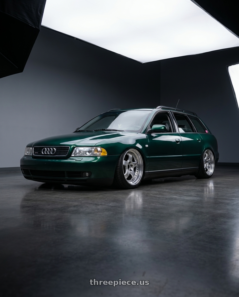 1999 audi a4 quattro avant with Work Meister S1 3P 5x112 17x7.5+42 W Disk Silver wheels