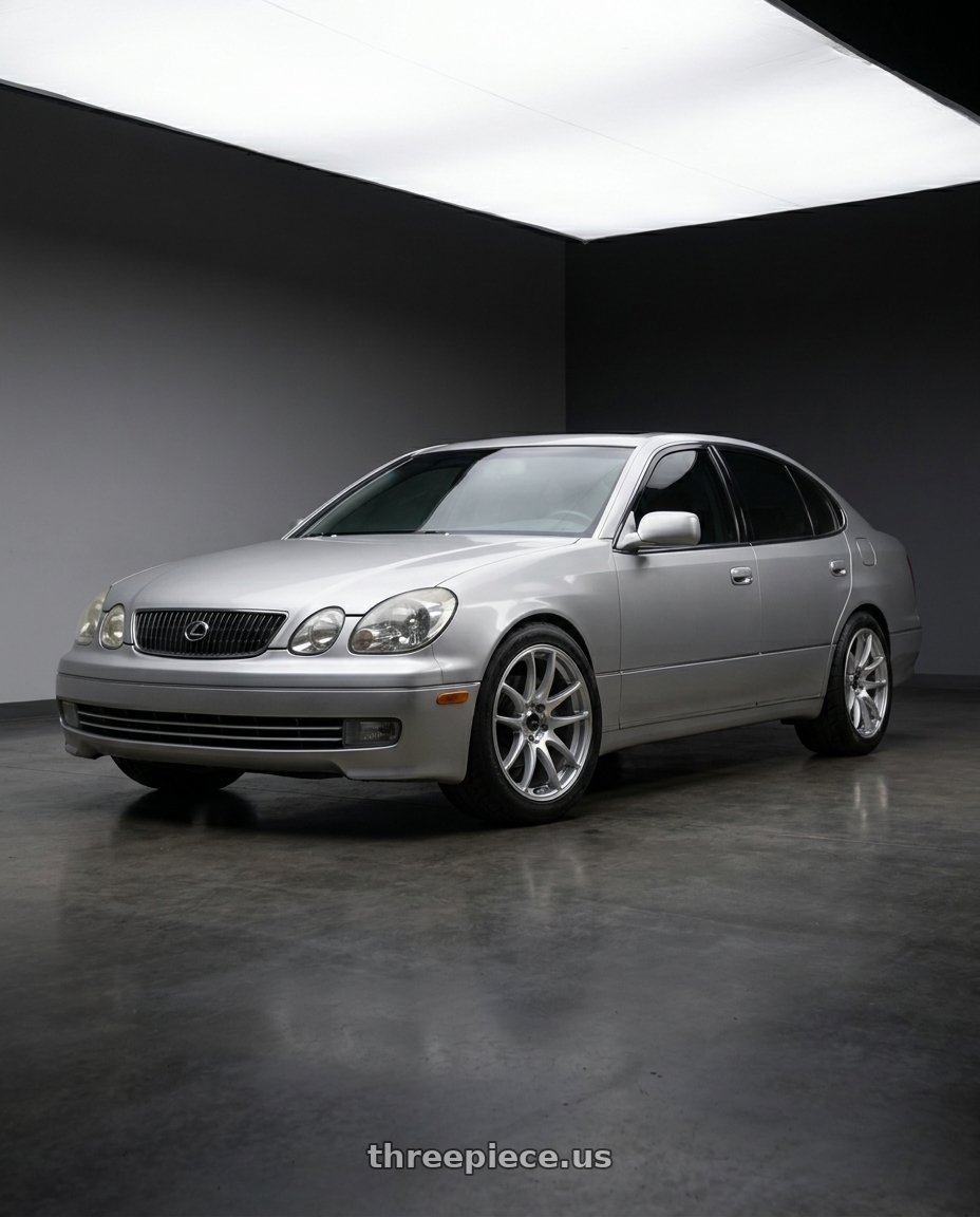 2001 Lexus Gs300  with Vors TR4 5x114.3 19x9.5  +35 Silver Machine Face wheels
