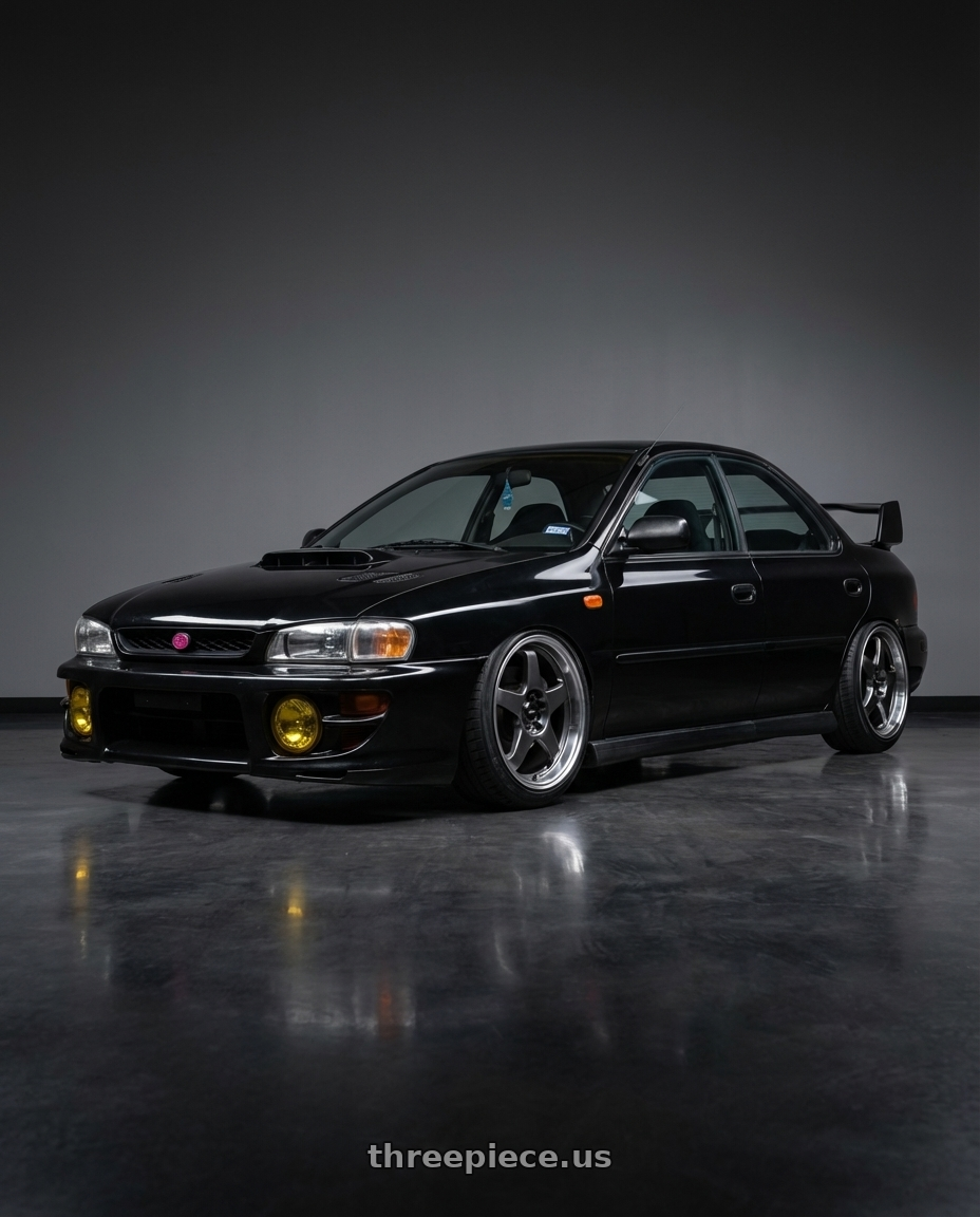 1985 Subaru Impreza GC8 with Vors SP1 5x100/5x114.3 17x8  +35 Hyper Black Machine Lip wheels