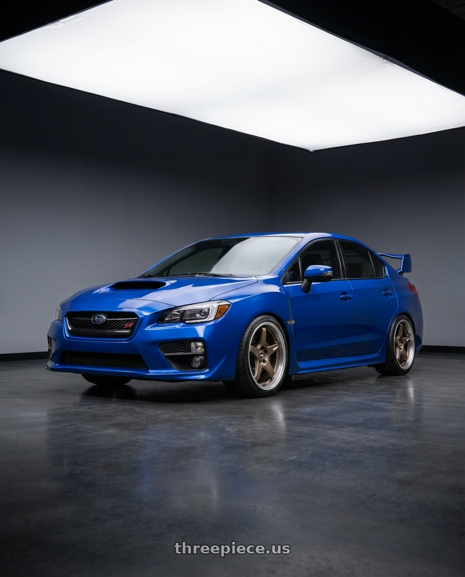 2018 Subaru WRX STI with ESR Wheels APEX SERIES AP5 5x114.3 18x10.5 +22 Matte Bronze wheels