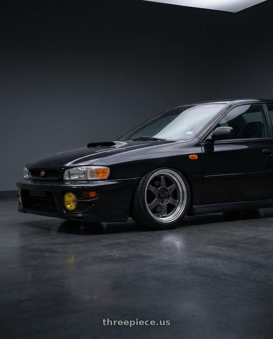 1998 Subaru Impreza GC8 with Vors SP1 5x100/5x114.3 17x8  +35 Hyper Black Machine Lip wheels