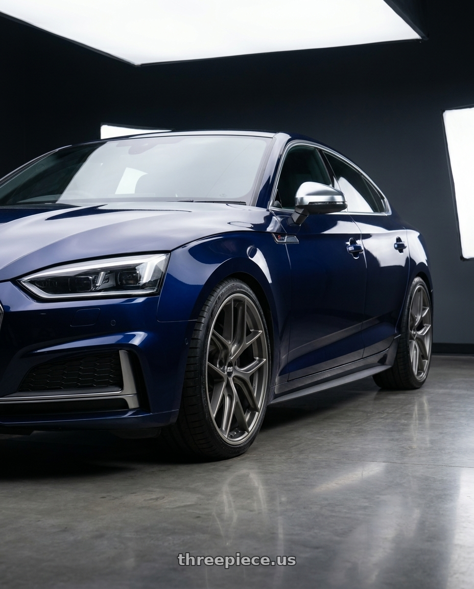 2014 Audi S5 B8 with BBS CC-R 5x112 19x8.5+40 Satin Platinum wheels