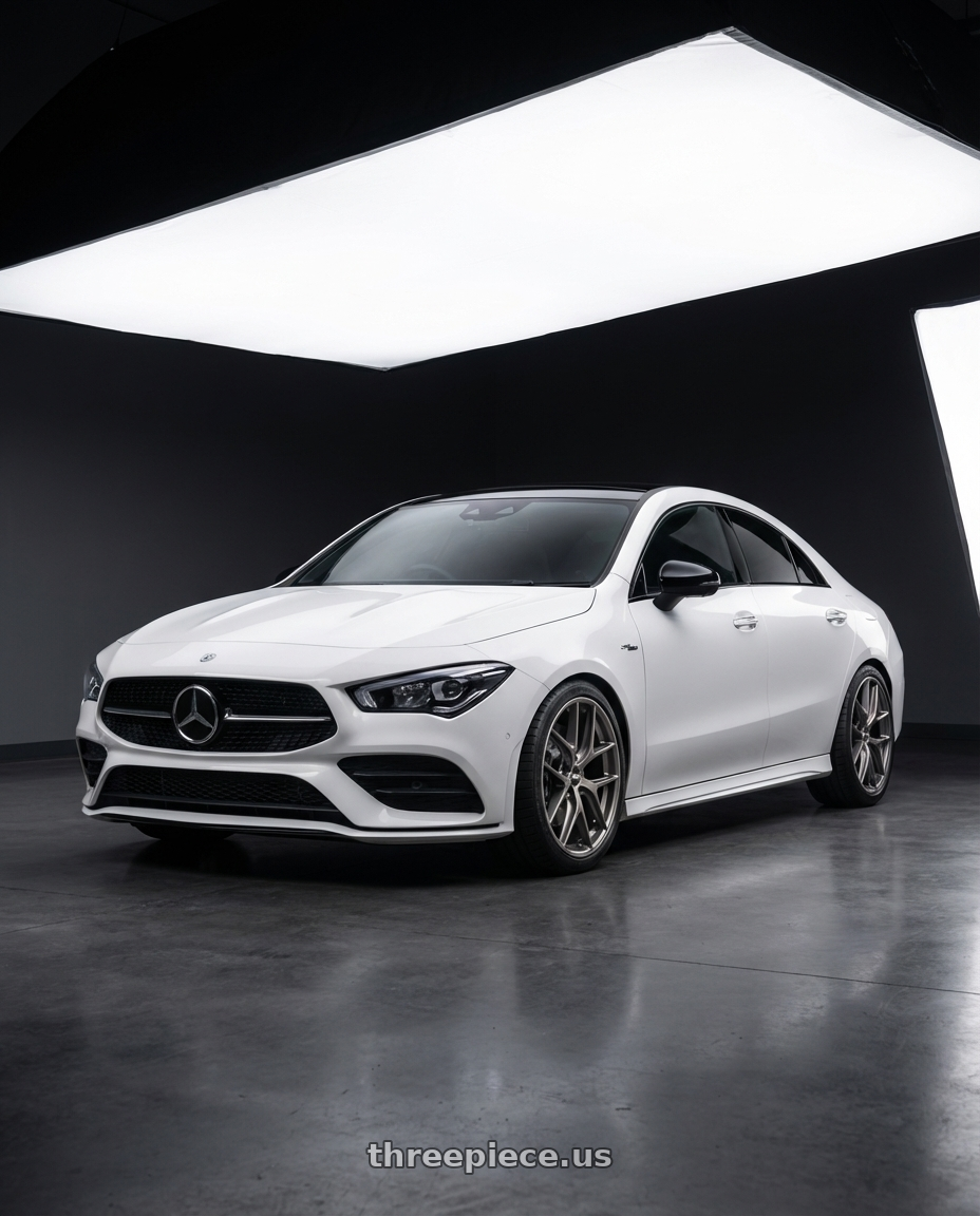 2023 Mercedes-Benz CLA C118 with BBS CC-R 5x112 19x8.5+44 Satin Platinum wheels