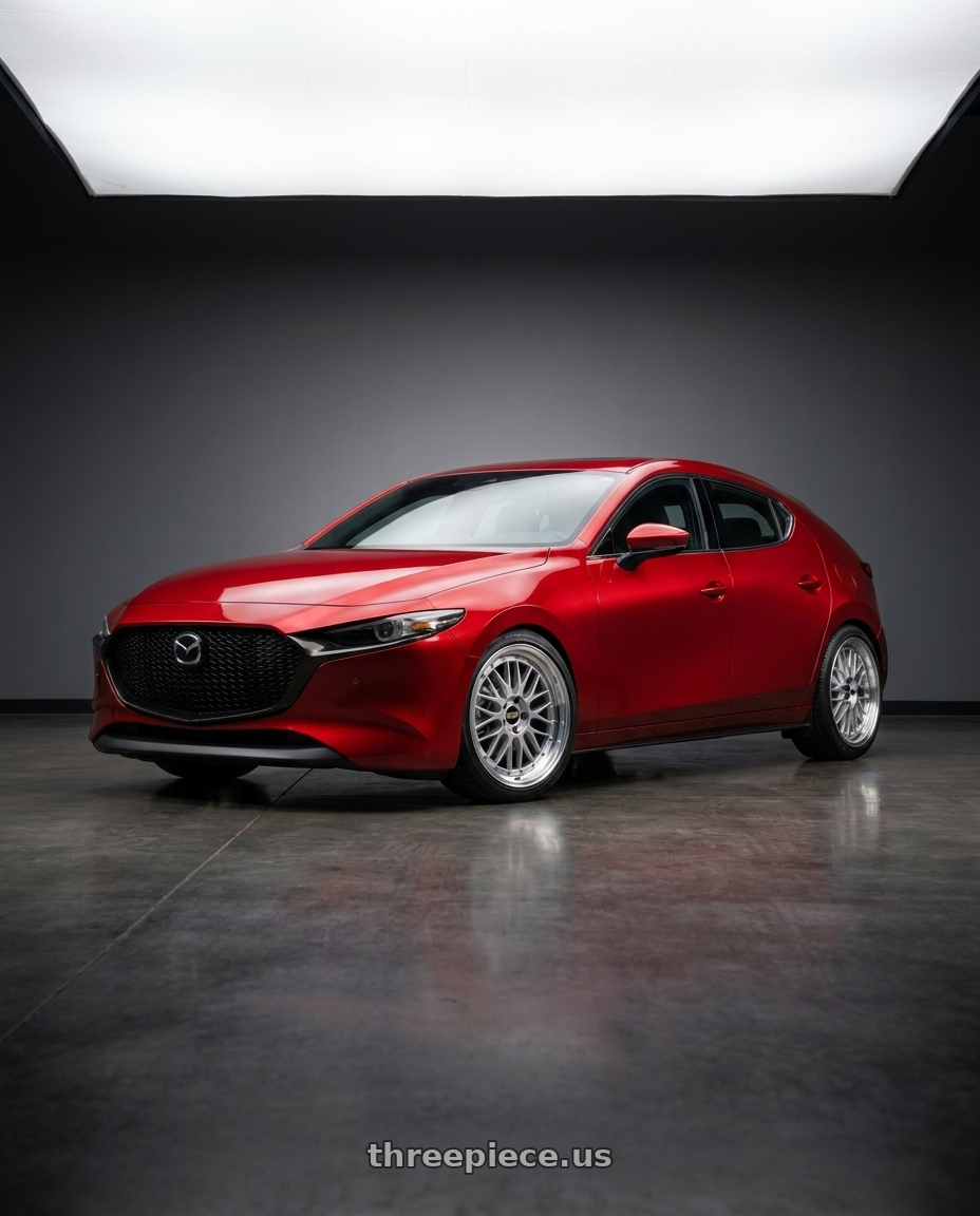 2024 Mazda 3 with BBS LM 5x114.3 19x9.0+38 Diamond Silver wheels