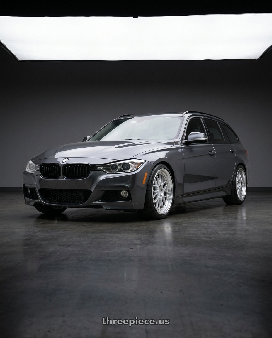 2017 BMW 330i Xdrive with Aodhan AH02 5x120 18x8.5+35 Silver w/ Machined Lip wheels
