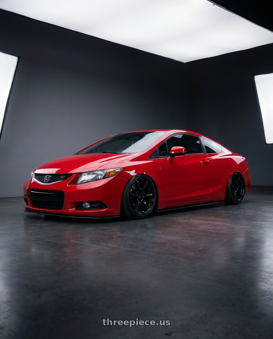 2015 Honda Civic Si with Advan RGIII 5x114.3 17x9.0+45 Gloss Black wheels