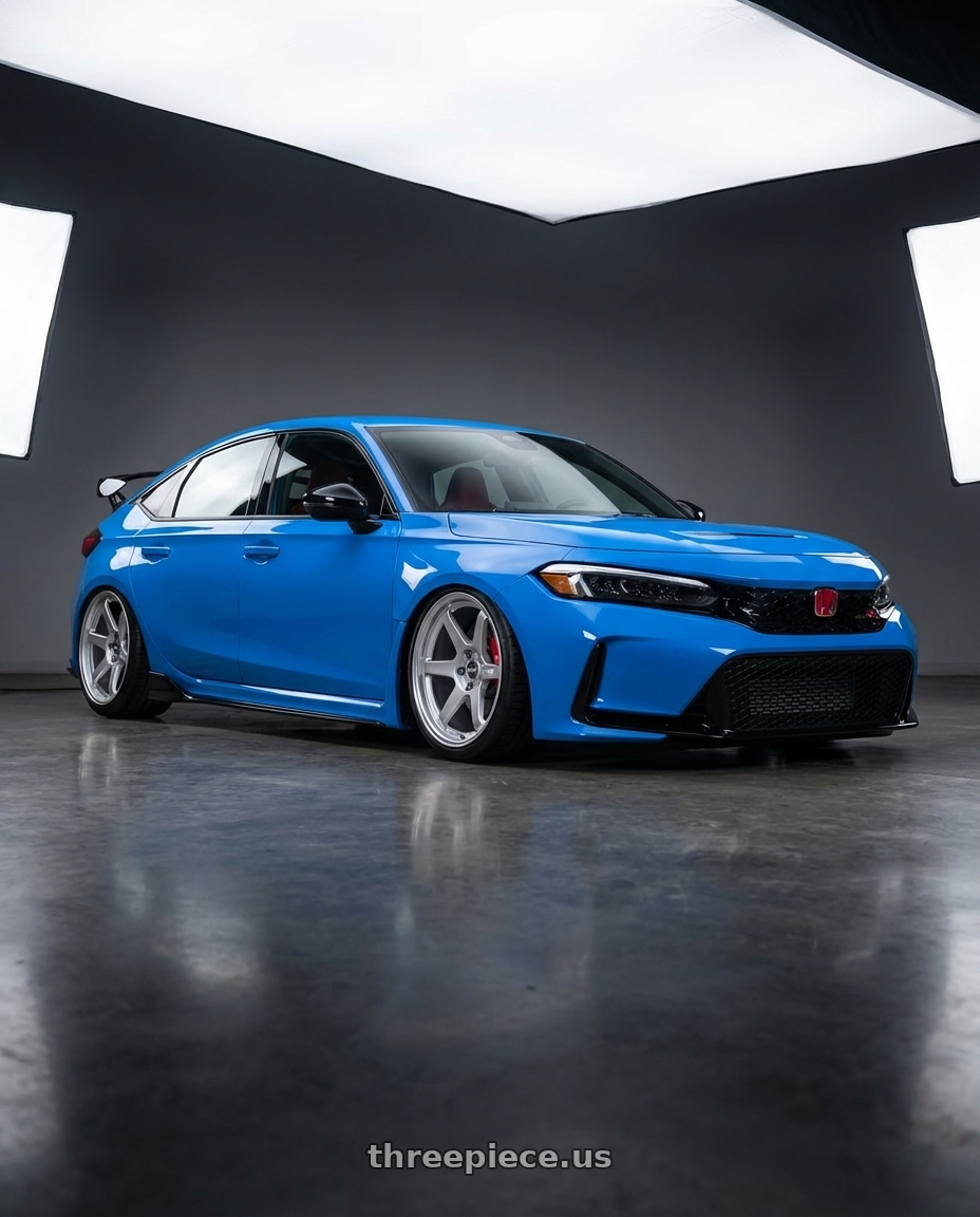 2024 Honda Civic Type R with ESR Wheels APEX SERIES AP6 5x120 19x8.5 +30 Hyper Silver wheels