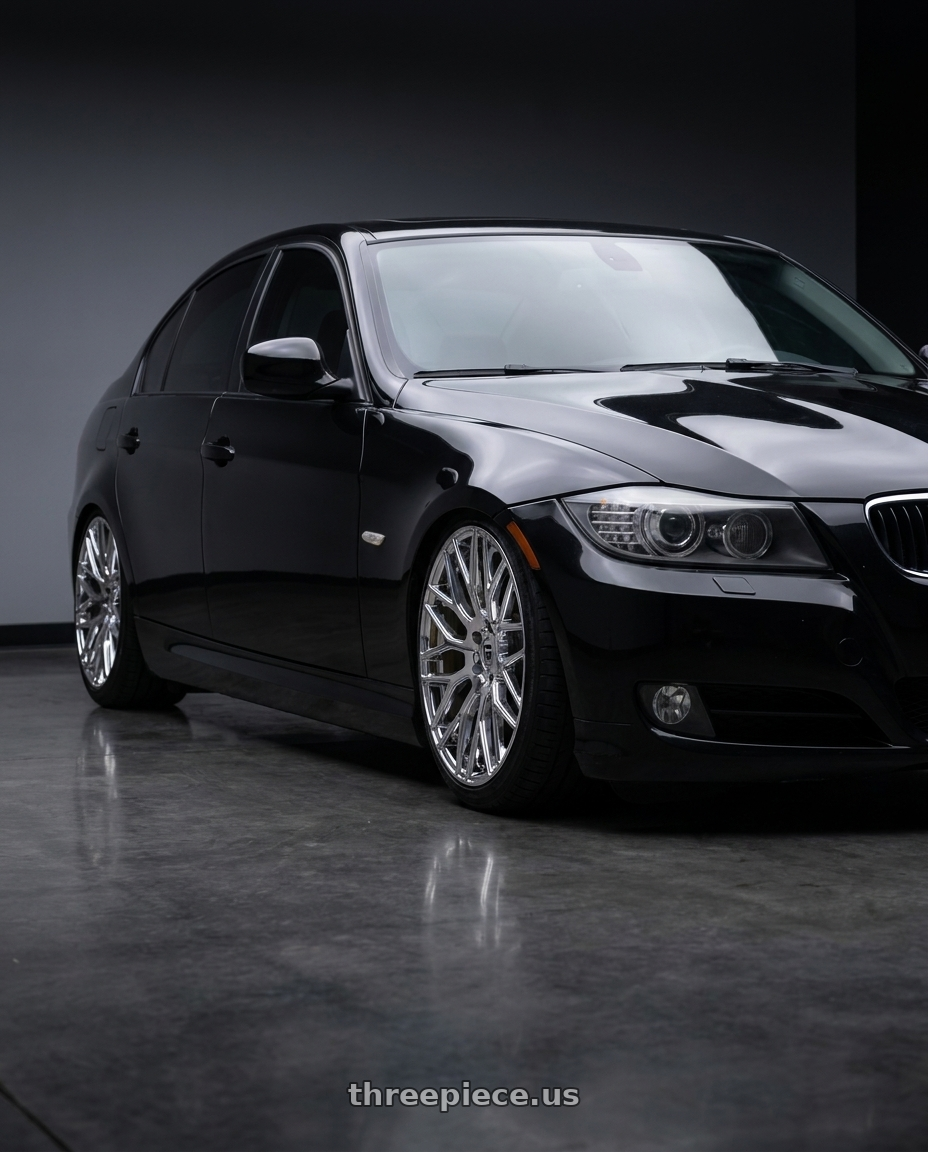 2011 bmw 335 with TOUREN TR76 3276 5x120 18x8 +35 CHROME wheels