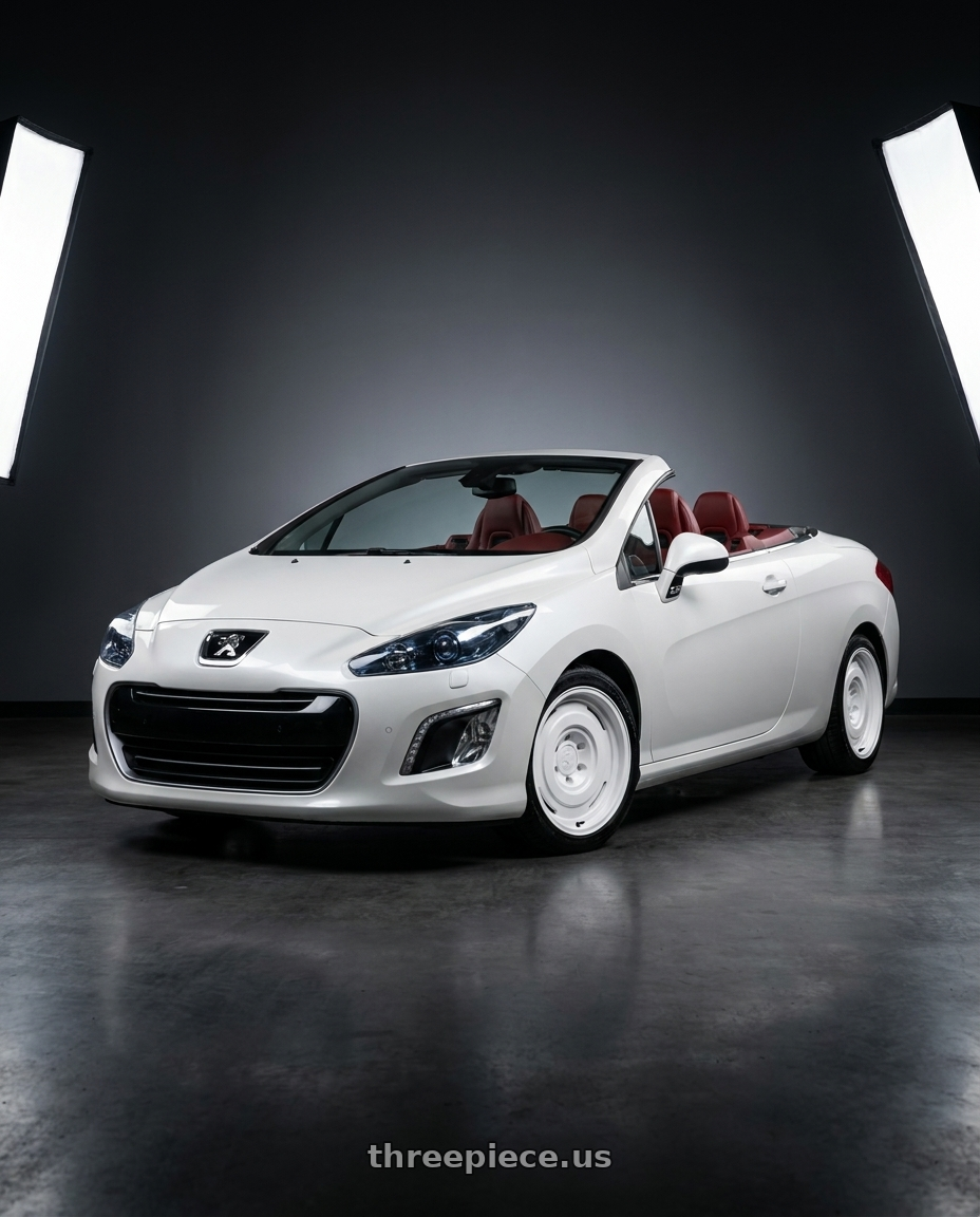 2014 Peugeot 308cc with fifteen52 ANALOG HD 5x120 17x8.0 +25 CLASSIC WHITE (GLOSS WHITE) wheels