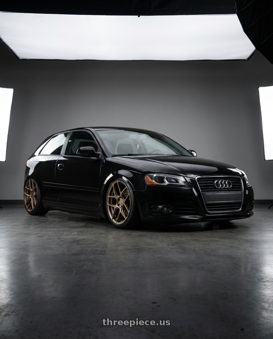 2012 Audi A3 8P with Aodhan AFF2 5x112 19x8.5+35 Matte Bronze wheels