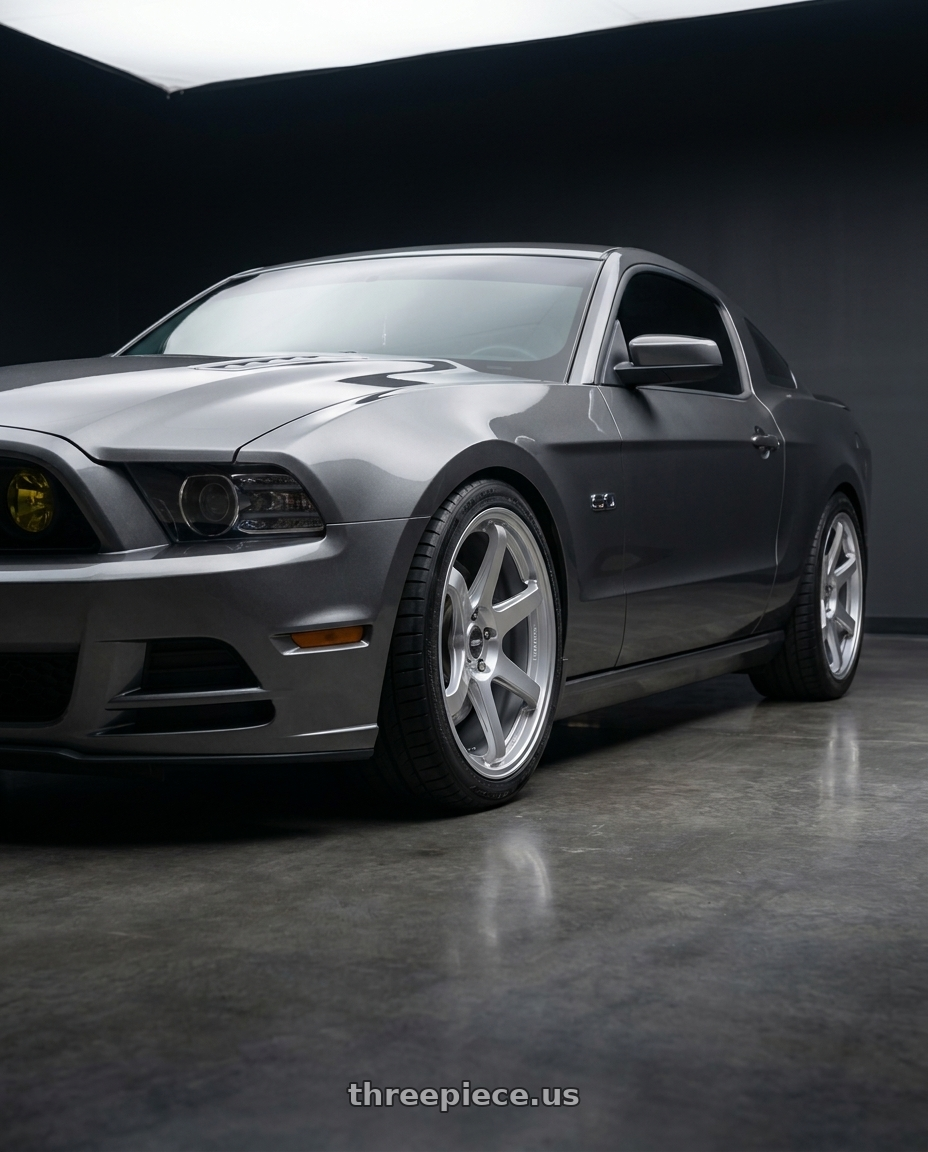 2014 Ford Mustang Gt with ESR Wheels APEX SERIES AP6 5x114.3 19x8.5 +30 Hyper Silver wheels