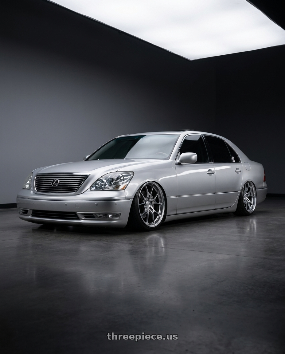 2004 lexus ls430 with Volk Racing G025 LC 5x114.3 20x9.5+35 Shining Light Metal / Rim FDMC wheels