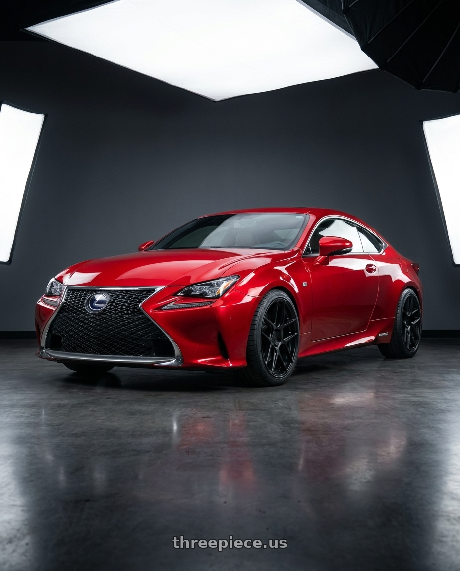 2018 Lexus RC F with Aodhan AFF2 5x114.3 19x9.5+35 Matte Black wheels