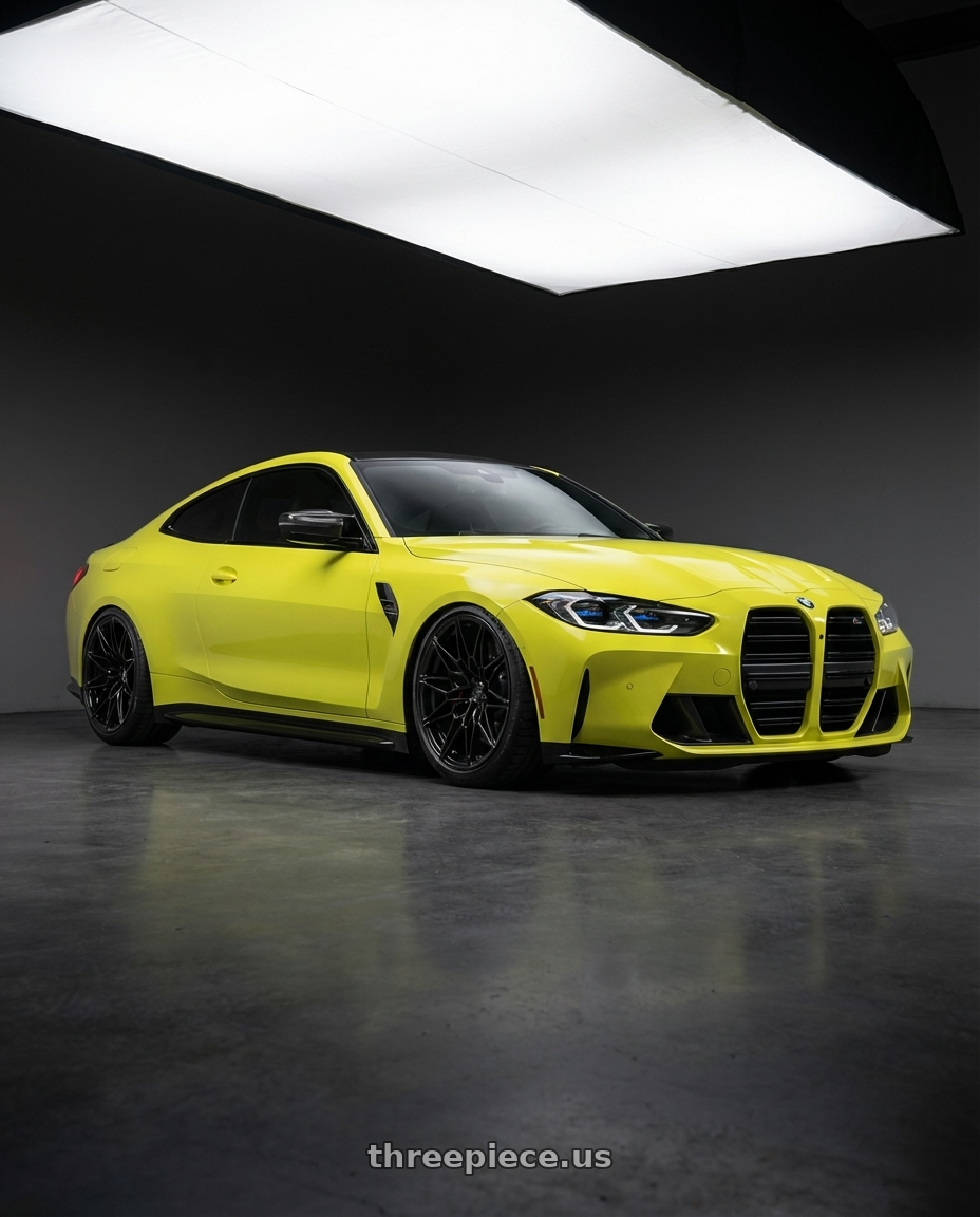 2024 BMW M4 G82 with Avant Garde Wheels M520R 5X112 19x8.5 +35 Gloss Black wheels