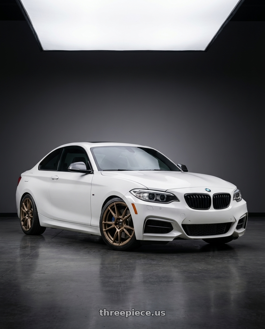 2018 BMW 2 Series F22 with Konig Ampliform 5x120 18x9.5+35 Gloss Bronze wheels
