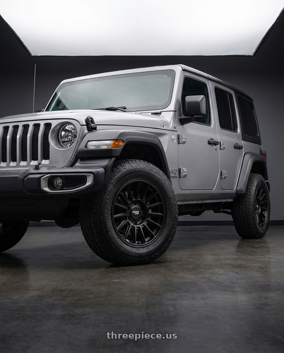 2021 Jeep Wrangler Sport with Dirty Life Journey 9316 5x127 17x8.5+0 Matte Black wheels