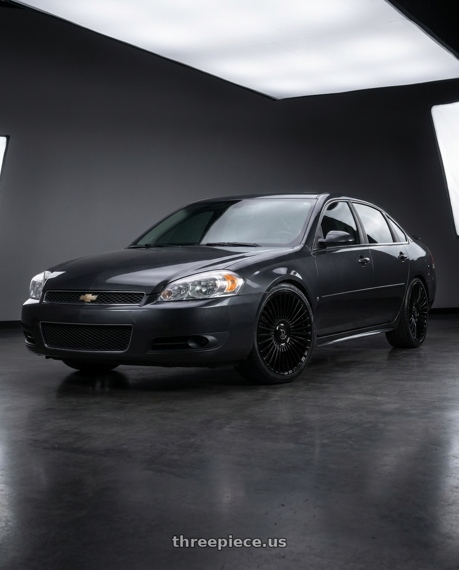 2014 Chevrolet impala limited ltz with DOLCE LUXURY TRENTO 6x135/6x139.7 22x9.5 +18 Glossy Black wheels