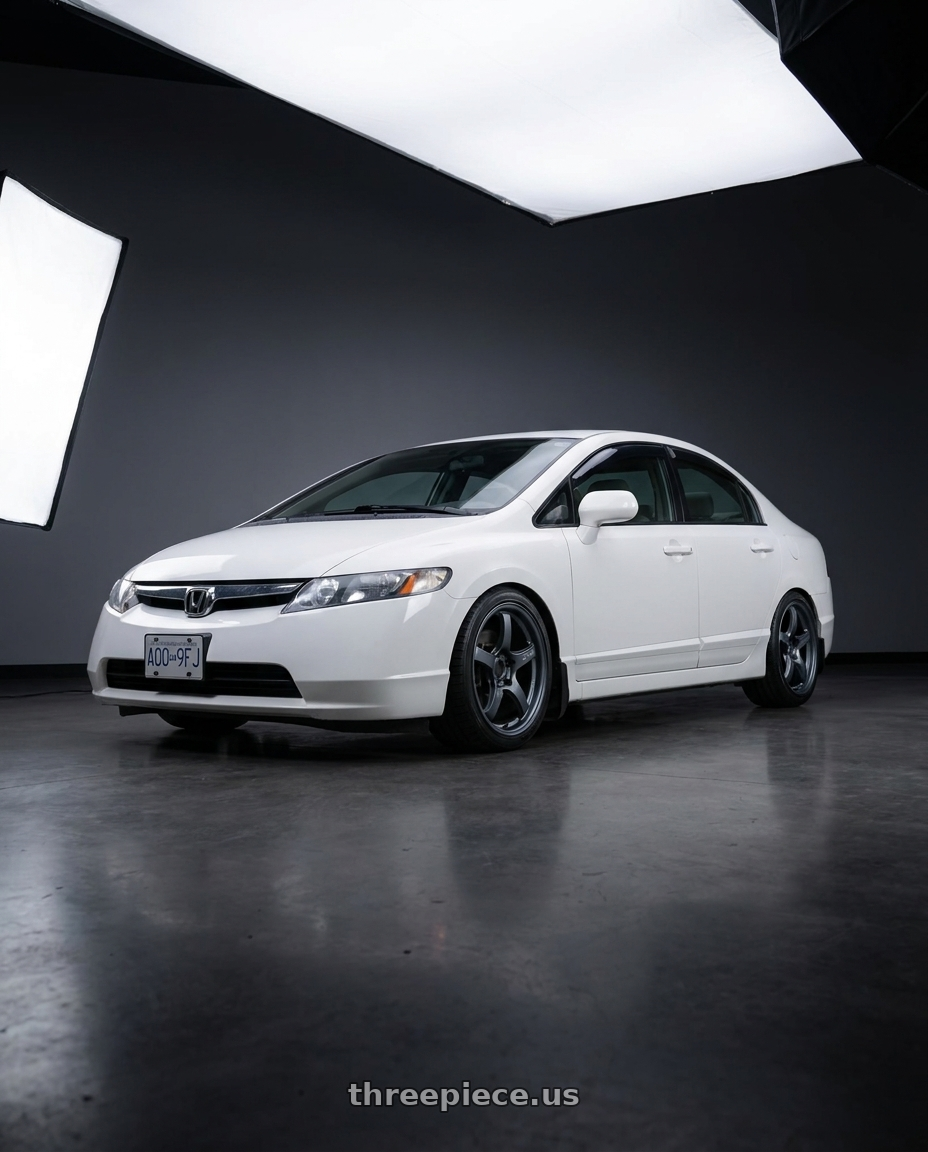 2007 honda civix ex with Gram Lights 57CR 5x100 17x9+38 Gunblue II wheels